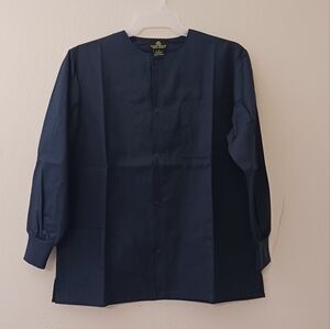 Natural Uniforms Women's Navy Blue Snap On Scrub Jacket Size Small